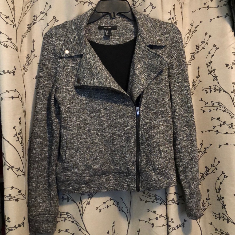 Forever 21 sweater moto sweater